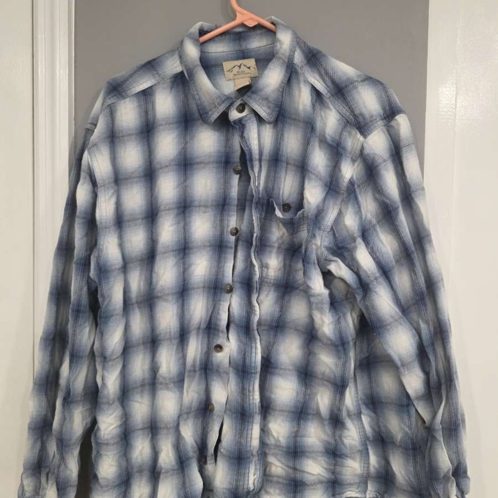 Blue Plaid Men's Shirt